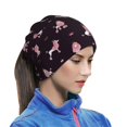 thumbnail image 6 of Neck Gaiter Face Cover Scarf, Cute Poodle Dog Queen Pink Soft Face Sun Mask Cover Scarf Headband Cooling Sweat Absorbing Bandanas Hiking Cycling Running, 6 of 7