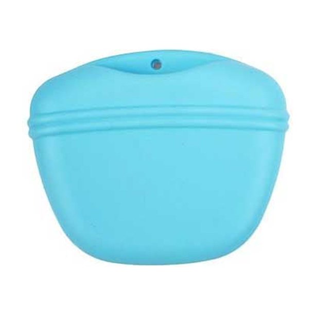 Billuyoard Bolsa de silicona para aperitivos de mascotas, portátil, lavable, Flexible, Adorable, reemplazo de entrenamiento, bolsa de juego, Suministros para perros Azul