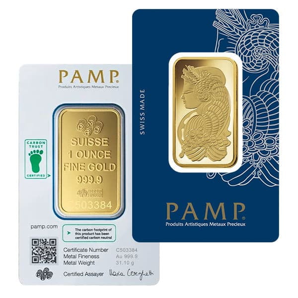 PAMP SUISSE 10.0 OZ 金バー PAMP Suisse 1 oz Fine Gold Bullion Bar - Walmart.com