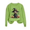 thumbnail image 6 of Women's Cute Scarecrow Graphic Sweatshirts Halloween Spider Pullover Tops Casual Long Sleeve Crewneck Shirts Loose Fit Fall Clothes Autumn Holiday Sweaters, 6 of 6