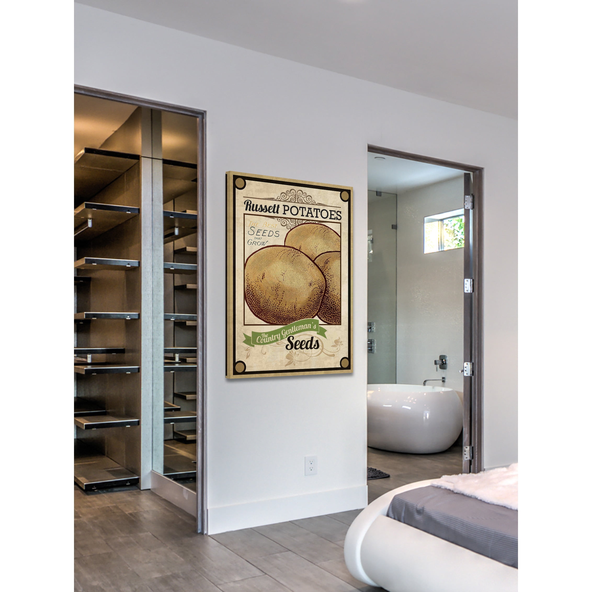 Marmont Hill "Seed Packet Potatoes" Painting Print on Canvas