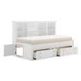 thumbnail image 3 of Benjara Eso Twin Lounge Bed with Storage Shelf, Cabinet, USB Port, White Birch, 3 of 6