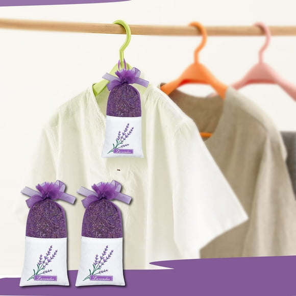 WIFKLSIIPG Lavender Sachets Dry Lavender Sachets Set of 8 for Wardrobe Drawer Gym Bag Car Linen Closet Wardrobe(Purple)