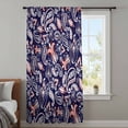 thumbnail image 4 of Boho Blue Purple Floral Sheer Curtains 45" Long, Farmhouse Botanical Vintage Paisley Flower Light Filering Curtains, Breathable Simi Curtain Privacy Drapes for Kitchen Bathroom Small Window Treatment, 4 of 9