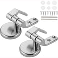 thumbnail image 1 of 1 par de bisagras de inodoro de aleación de zinc para baño con accesorios de tornillo bisagra de aleación de zinc para inodoro soporte de bisagra fijo plateado ANGGREK  Otros, 1 of 8