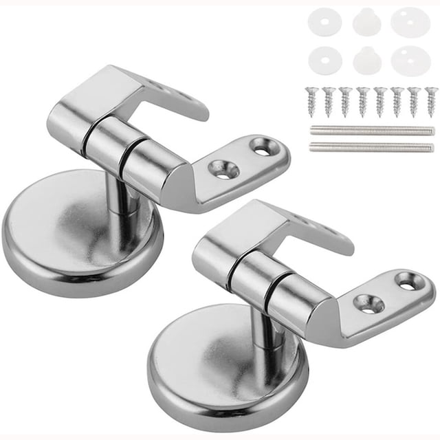 1 par de bisagras de inodoro de aleación de zinc para baño con accesorios de tornillo bisagra de aleación de zinc para inodoro soporte de bisagra fijo plateado ANGGREK Otros