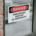 thumbnail image 4 of High Voltage Keep Out No Trespassing OSHA Danger Vinyl Decal Label 5 Inch x 3.5 Inch - 10 Pack, 4 of 6