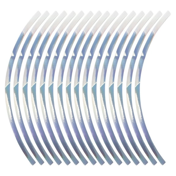 16 Pcs Wheel Rim Stickers Arc-Shape Car Wheel Rim Tapes Decoration Stickers for 17"-19" Rim Gradient Color PET
