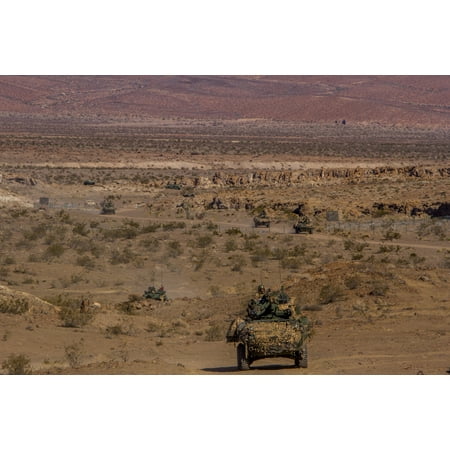 Light Armored Reconnaissance - Framed Art For Your Wall Light armored vehicles with 3rd Light Armored Reconnaissance Battalion, 1st Marine Division, drive a 10x13 Frame