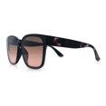 thumbnail image 6 of Womens Inset Lens Large Plastic Rectangle Horn Rim Marble Inlay Sunglasses Black Burgundy Grey - Burgundy, 6 of 8
