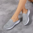 thumbnail image 2 of nsendm Slip On Sneakers Women Comfortable Walking Slip On Shoes Womens Fashion Loafers for Women Casual Shoes for Women Flats Women Sneakers Slip Ons Grey 40, 2 of 5