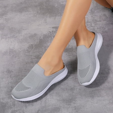 

Cathalem Sneaker Women Women Breathable Non Slip Soft Sole Mesh Tennis Walking Breathable Fashion Running Sneaker for Women Grey 9