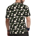 thumbnail image 2 of Wukai Daisy Print Men's Short-Sleeved Mesh T-Shirt,Quick-Dry Short Sleeve Workout T-Shirt-6X-Large, 2 of 8