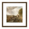 thumbnail image 1 of John Constable Study Of A Boat Passing A Lock 8X8 Inch Square Wooden Framed Wall Art Print Picture with Mount, 1 of 4