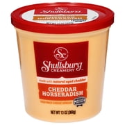 Shullsburg Creamery Horseradish Cheddar Spreadable Cheese Spread, 13 oz, Tub, Refrigerated