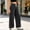 Black, variant on Girl's Wide Leg Jeans Drawstring Elastic Waist Baggy Denim Pants with Pockets Casual Straight Pants for Girls(Light Blue,10 Years)