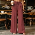 thumbnail image 4 of SOOMLON Sweatpants for Women Wide Leg No Drawstring Plus Size Elastic Waist Pants Casual Pockets Long Pants Fall Clothes, 4 of 9