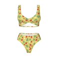thumbnail image 4 of Daiia Floral Strawberr Women's Bikini Set Two Piece Swimsuit High Waisted Bikini Adjustable Straps Bikini Perfect for Beach, Pool, and Summer Vacation-Small, 4 of 9