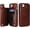 Brown, variant on REQO for iPhone 16e Wallet Case with Card Holder [Built-in 3 Card Slots][Double Magnetic Clasp] Slim Wallet Case for Women [Military Grade Protection] Shockproof Protective Phone Case Cover
