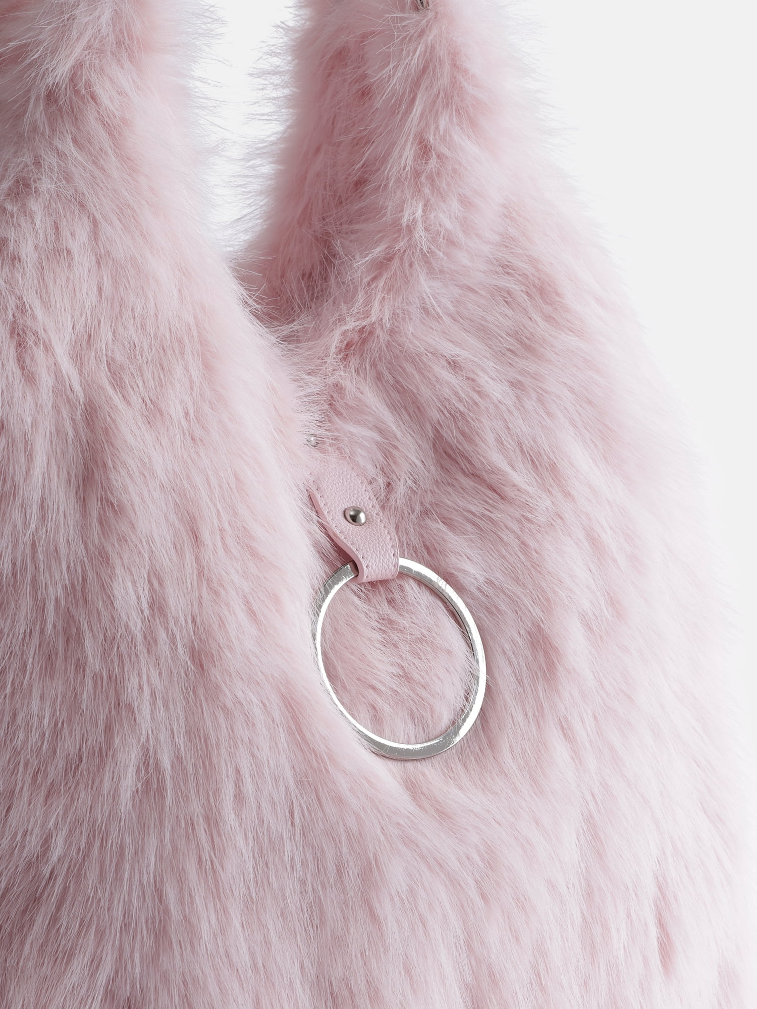 Madden NYC Women's Faux Fur Tote Bag, Pink