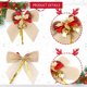 thumbnail image 4 of Lazo navideño decorativo, 12 piezas de lazos navideños, lazos de cinta que se utilizan para árboles de Navidad, coronas navideñas, decoración de regalos, el lazo del árbol de Navidad puede, 4 of 5
