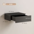 thumbnail image 3 of HOMCOM Floating Nightstands Set of 2, High Gloss Bedside Tables, Black, 3 of 10