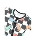 thumbnail image 5 of QEFJNO Bamboo Viscose Baby Boys One-Piece Footies Pajamas, Zipper Romper with Mitten, Footless Sleepers - Dinosaur, 5 of 8