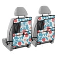thumbnail image 2 of WOBOGO Retro Strawberry and Daisy Pattern Backseat Car Organizer 2 PCS Footed Universal Car with Touch Screen Tablet Holder Rear Seat Protector, 2 of 7
