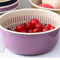 thumbnail image 4 of Haofy Colander Bowl Set Double Layer Plastic Vegetable Fruit Washing Basket Multifunctional Kitchen Bowl Strainer, 4 of 7