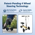 thumbnail image 3 of KneeRover Hybrid All Terrain Fusion Knee Knee Scooter with 4-Wheel Steering - Heavy Duty, Champagne Gold, 3 of 6