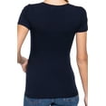 thumbnail image 4 of Women's Short Sleeve Scoop Neck Cotton Jersey Top Soft and Stretchy 2-Pack, 4 of 5
