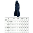 thumbnail image 7 of Halloween Hunter Jumper Hooded Dress Solid Color Jacket Loose Oversize Winter Plain Casual S-5Xl Medieval Carnival, 7 of 7