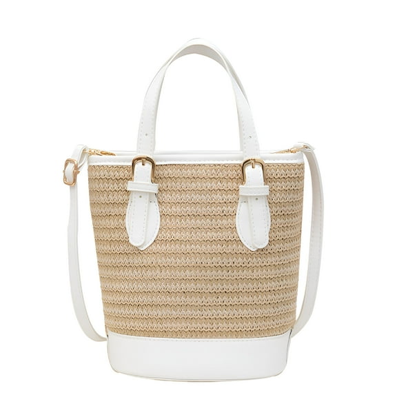 GASTROPOD Straw Clutch Bag Cute Summer Beach Bags for Women Rattan Purses Straw Handbags Small Bucket Bag Travel Crossbody Purse Bucket Purses for Women