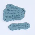 thumbnail image 4 of 100 piezas etiqueta colorida hecha a mano amor dos agujeros en relieve etiqueta de cuero de gamuza sombrero bolso hecho a mano ropa, 4 of 5