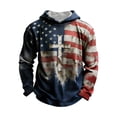 thumbnail image 3 of 250th Anniversary Sweatshirts America 250 Flag Print Stand-Up Collar Sweatshirts Patriotic Retro Top, 3 of 3