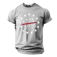 thumbnail image 3 of 250 Anniversary Short Sleeve T Shirt Comfortable Breathable 250Th Mens Tees Light Gray XL, 3 of 6