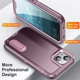 thumbnail image 4 of for iPhone 14 Case, iPhone 14 Phone Case with Built in Kickstand, Shockproof/Dustproof/Drop Proof Heavy Duty Military-Grade Rugged Protective Cover for iPhone 14,Purple,For iPhone 14, 4 of 9