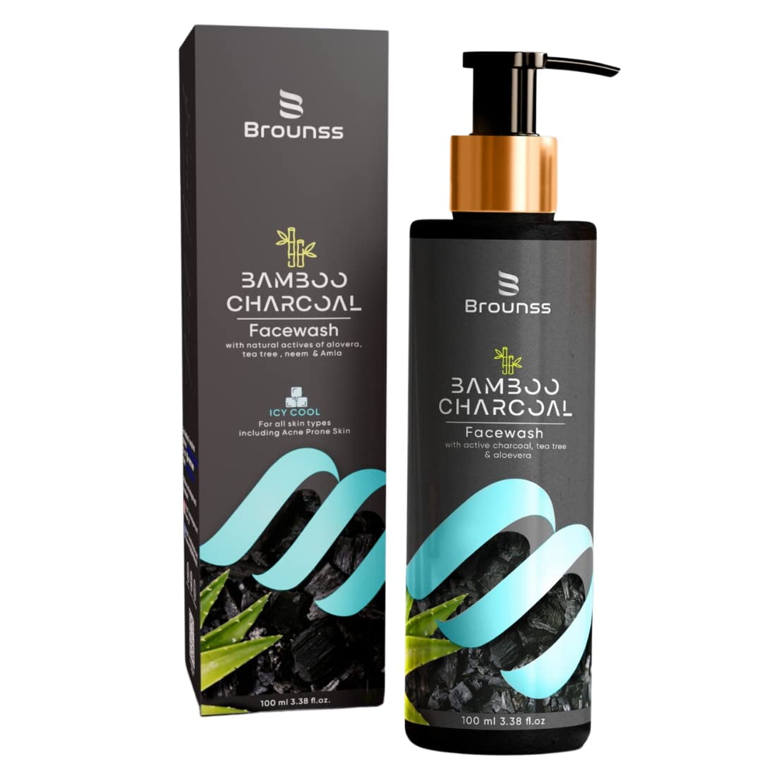 Brounss Oil Clear Anti Acne Detan Face Wash with Bamboo Charcoal
