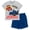 Gray / blue, variant on DC Comics Batwheels Batmobile Batwing Redbird Toddler Boys T-Shirt and French Terry Shorts Outfit Set Gray / Blue 3T