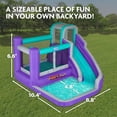 thumbnail image 2 of Sunny & Fun Bounce-a-Round Outdoor, Child Inflatable Water Slide Park with Bounce House - Purple, 2 of 6