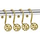 thumbnail image 3 of SZTXJ Gold Shower Curtain Hooks Rings,Set of 12 Decorative Shower Curtain Hooks,Bling Metal Rustproof Shower Hangers Rings for Bathroom Curtains Rods, 3 of 5