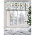 thumbnail image 5 of Curtain Valance for Windows,Pastoral Daisy Flower Kitchen Valances Rod Pocket Short Curtains,Rustic Eucalyptus Leaf Buffalo Check Window Treatment Panel for Bedroom Bathroom 42x12in, 5 of 9