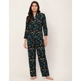 thumbnail image 2 of Moomaya Sleepwear, Printed Pajama And Shirt Set, Button-Down Loungewear 2 Pcs Nightsuit Pjs, 2 of 9