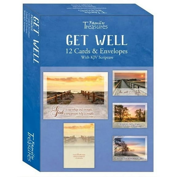 Family Treasures Wholesale 402822 Boxed Get Well Pathways Card - Pack of 12