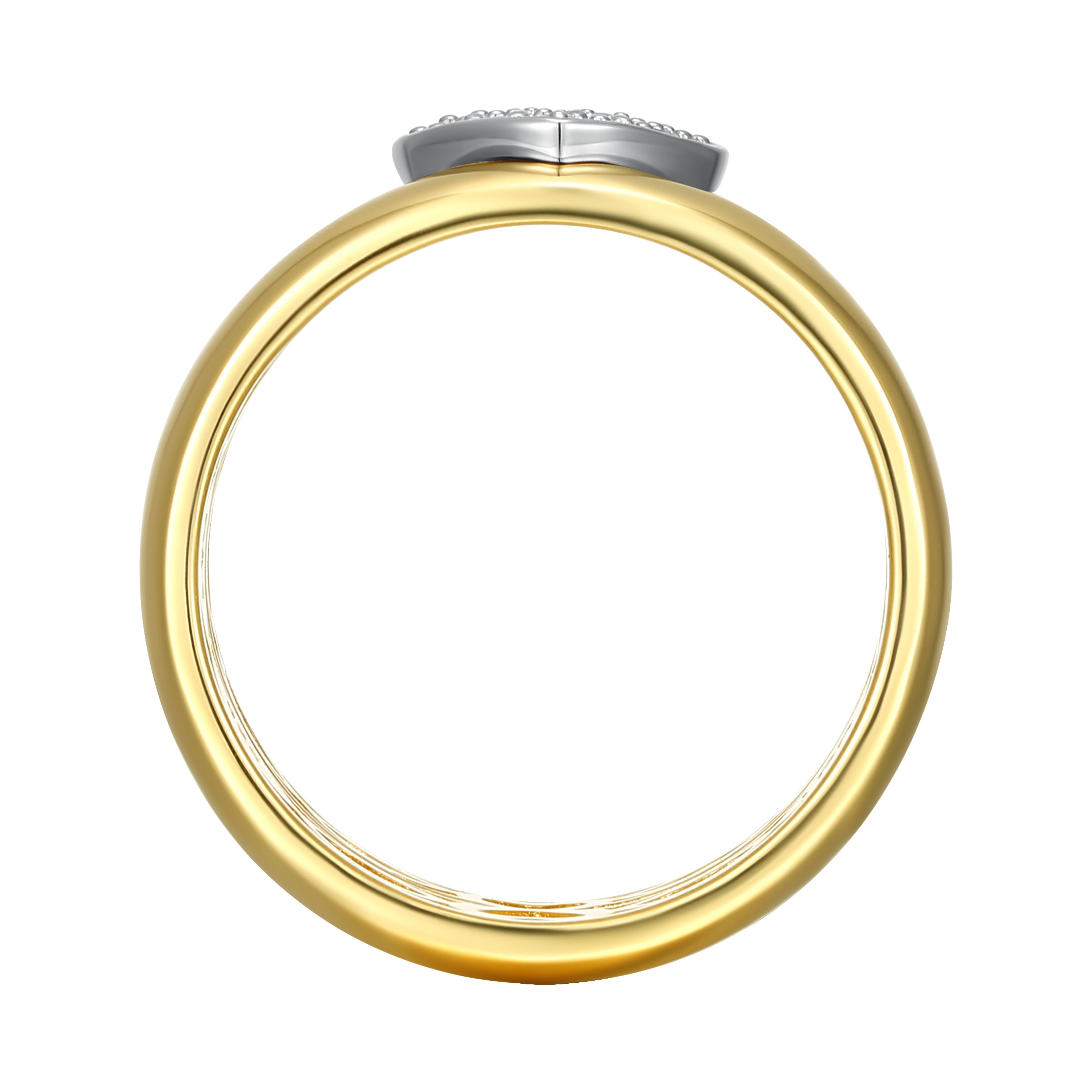 Forever Facets 1/5 CT TW Lab Grown Diamond Ring in 18K Gold over Sterling Silver, Adult Female
