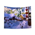 thumbnail image 1 of Tapiz de pared Happy Christmas Snowscape 150x130 cm en microtela, 1 of 2