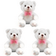 thumbnail image 1 of Oso de peluche con luz LED funciona con pilas para cumpleaños Día de la Madre color blanco, 1 of 3