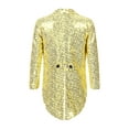 thumbnail image 2 of Rswnyirn Boys Sequin Tuxedo Classic Slim Fit Lapel Swallowtail Coat Dinner Party Wedding Tailcoat Gold 12, 2 of 7