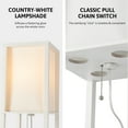 thumbnail image 5 of Bestco 63 in. Floor Lamp with Shelves, Reading Light with 3 Book Shelves for Bedroom, White, 5 of 12