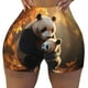 thumbnail image 2 of Fotbe Maple Forest Panda Shorts Sin Costuras – Shorts Deportivos de Cintura Alta para Mujer, Elásticos para Gimnasio, Yoga, Running o Ciclismo-Small, 2 of 8